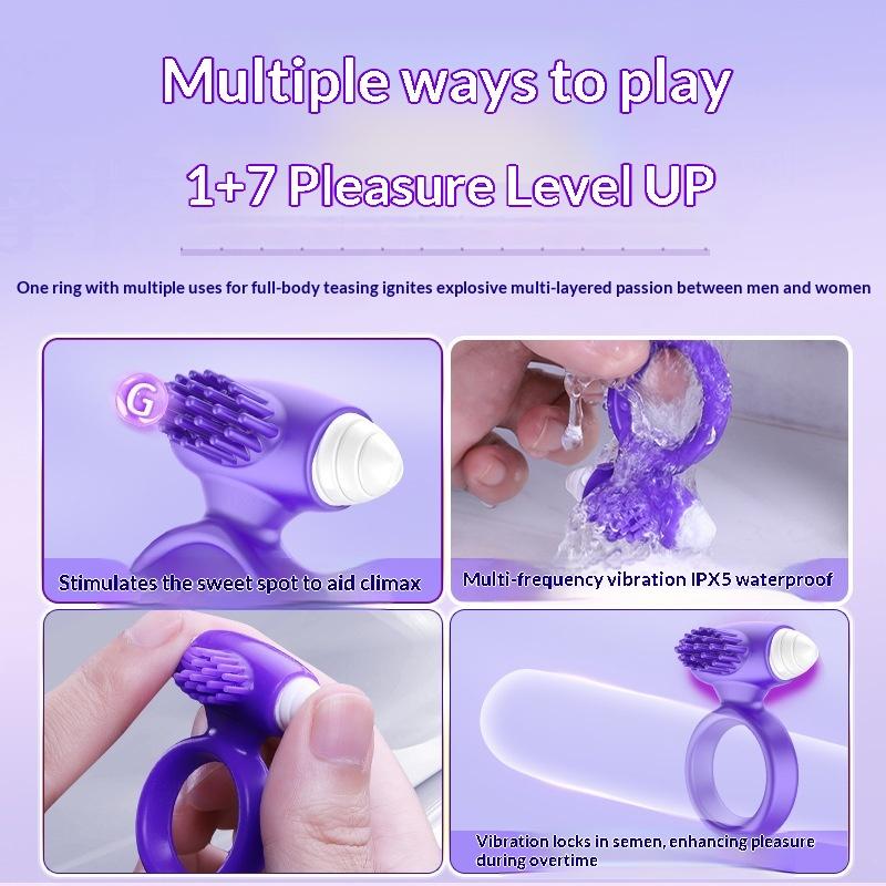 Vibrating Cock Ring Lasting Time Penis Ring Vibrator Sex Toys For Man Delay Ejaculation Clitoris Stimulation Couples Toy