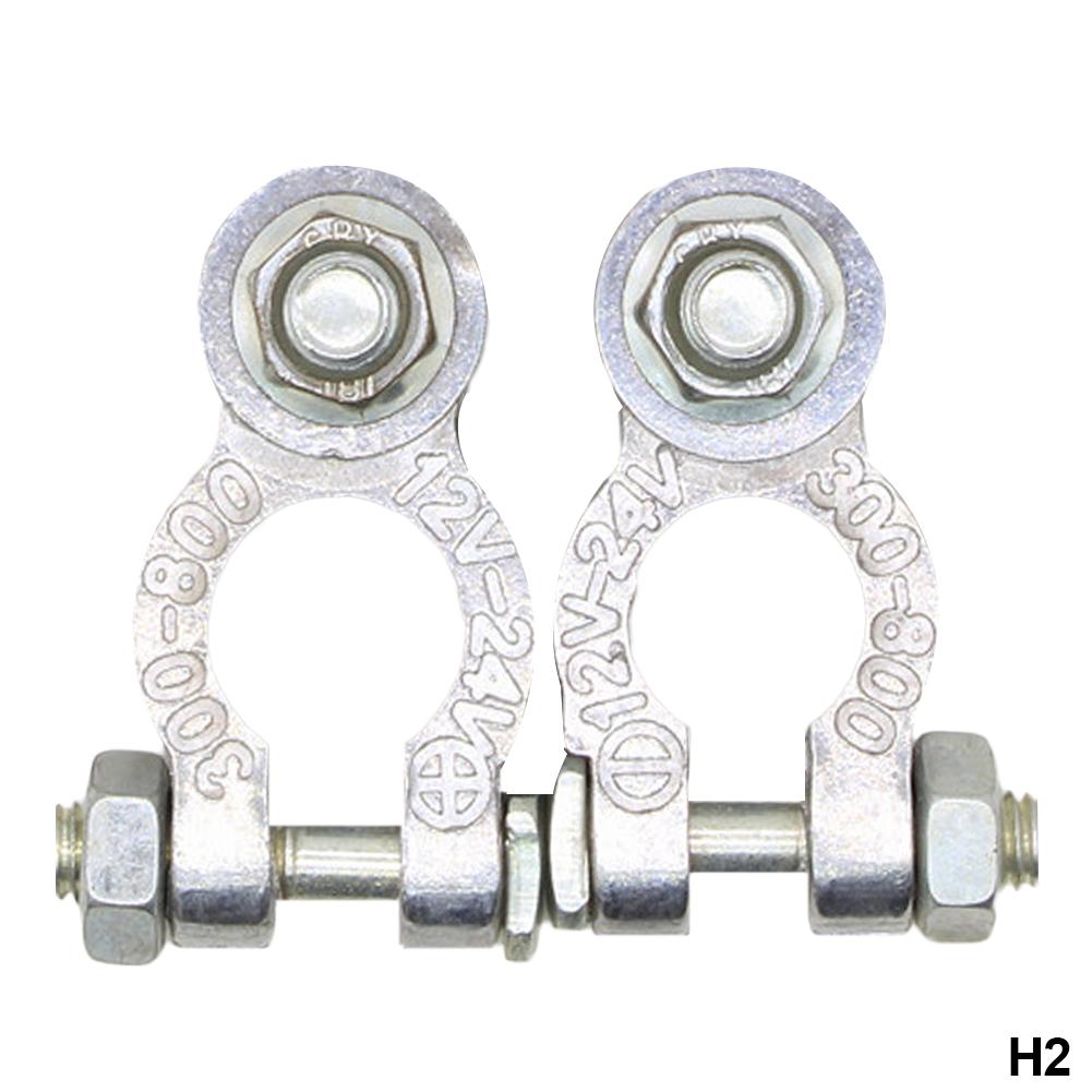 2Pcs Car Battery Terminal Wire Cable Clamp Top Quick Post Terminal Positive & Negative Electric Connector Clamps Auto Accessorie