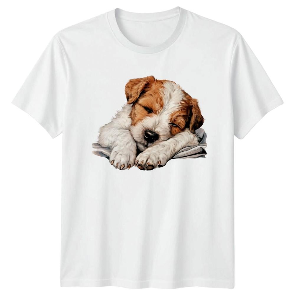Sleeping Puppy Dog Animals Unisexs TShirt Unisexs Tee Graphic Unisex Top d S
