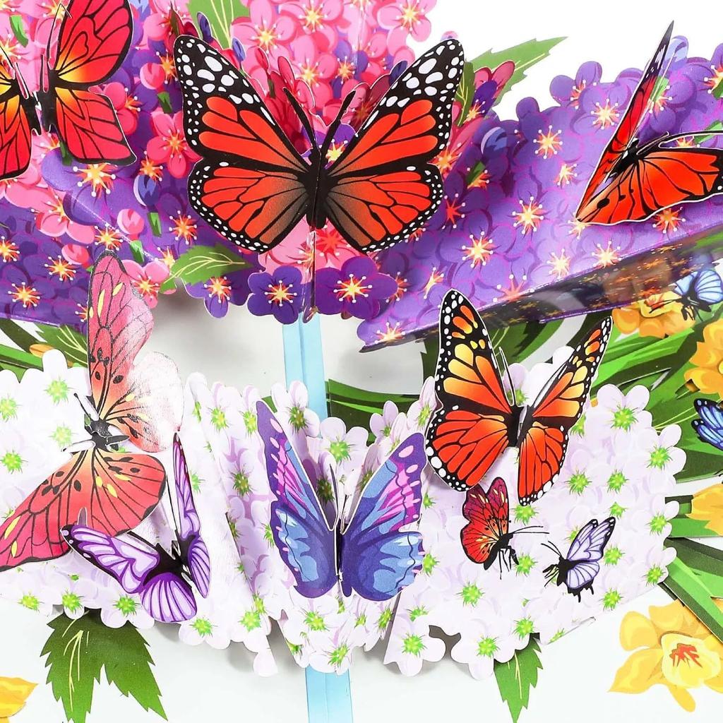 Creative Color Printing 3D Butterfly Greeting Card Fragrance Butterfly Cards 3d Popup Greeting Card Luxury Holiday Greeting Card