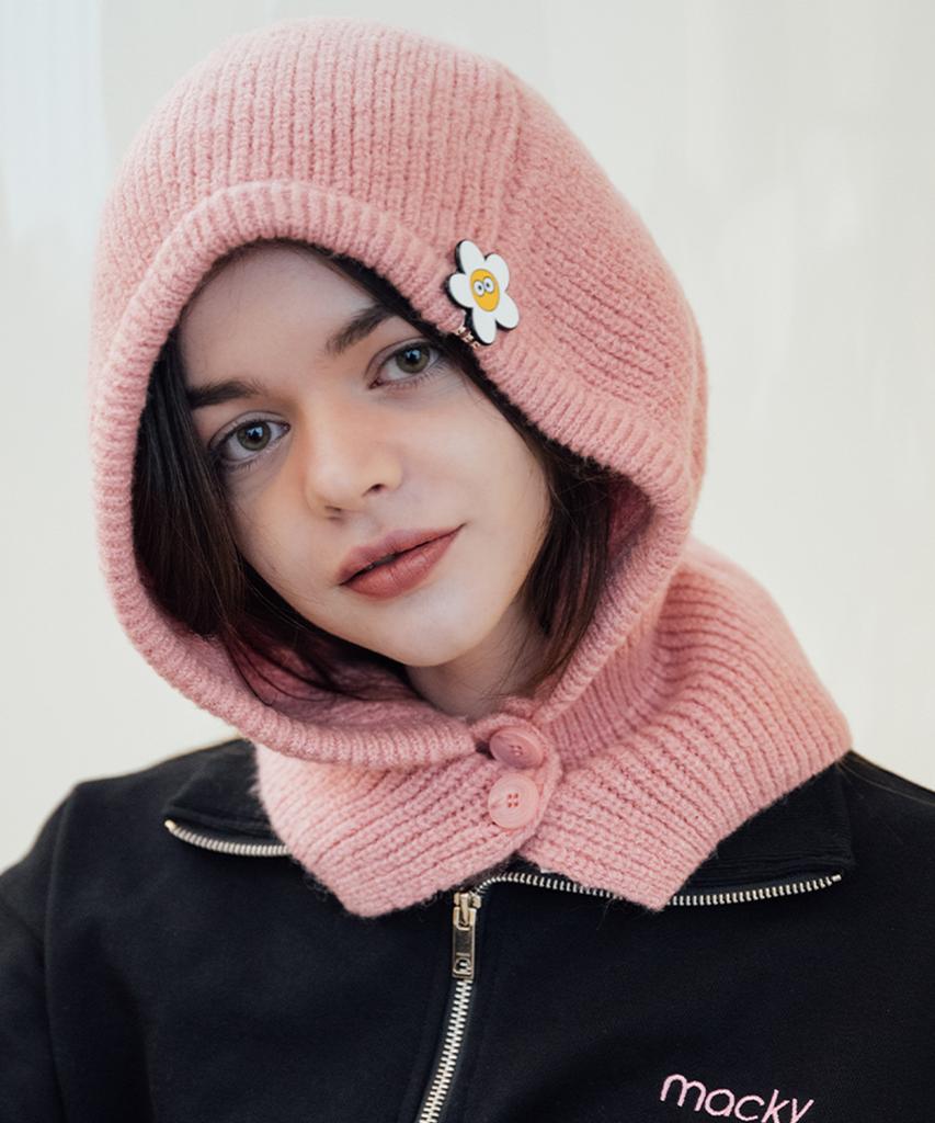 MACKY Millie Button Balaclava Pink