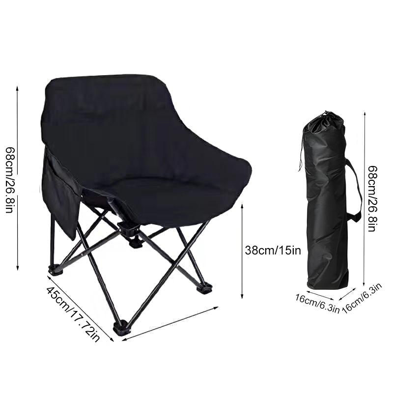 1PC Folding Moon Chair Portable Ultra Light Comfortable Saving Space Wear-resistant Picnic Gear Outdoor Camping Chair