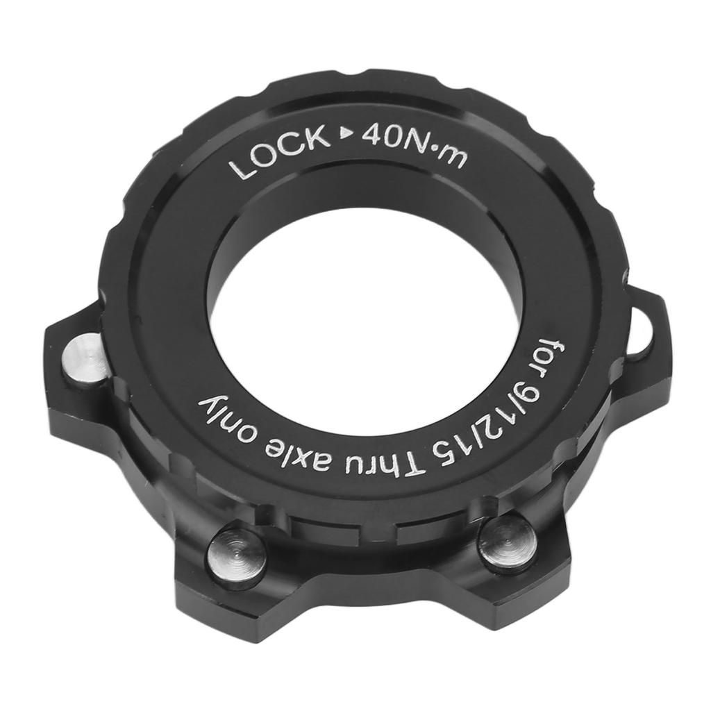 Bike Center Lock Disc To 6 Pin Disc Adapter Aluminum Alloy Bike Hubs Middle Lock Conversion Base with Lock Cover Black