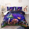 Dreamy Colorful Mushroom Bedding Set Print Polyester Duvet Cover Single Twin Queen King Size for Home Decoration Birthday Gift