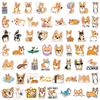 110 Cartoon Animals Corgi Doodle Stickers Notebook Skateboard Suitcase Decorative Hand Note Stickers
