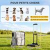 Cat Carrier Bag, 2-in-1, with Wheels, Foldable, Expandable, Ventilated, 34 x 28 x 43 cm, Grey