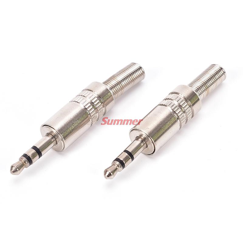 Practical 1/2pcs 3/4 Pole 3.5mm L-shaped stereo headphone Plug Repair Earphones Male 90 right angle degree Jack Soldering