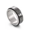 Retro Fashion Arc Ring: Men's Rotating Decompression Titanium Steel Ring
