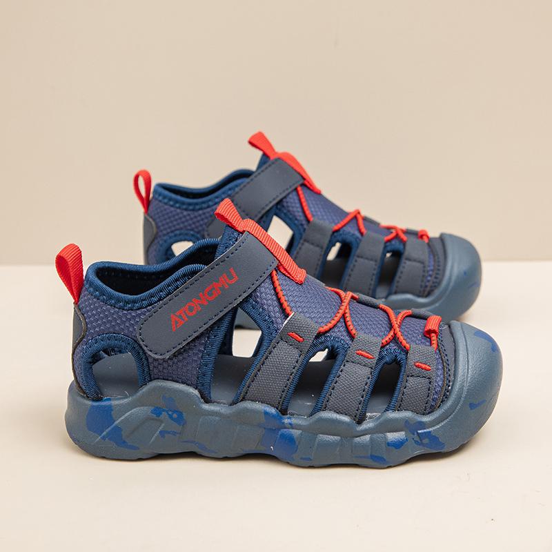 Luxury Children Sandals Summer Boy Sneaker Fashion Soft Bottom Breathable Protect Toes Kids Casual Outdoor Sandals for Boy