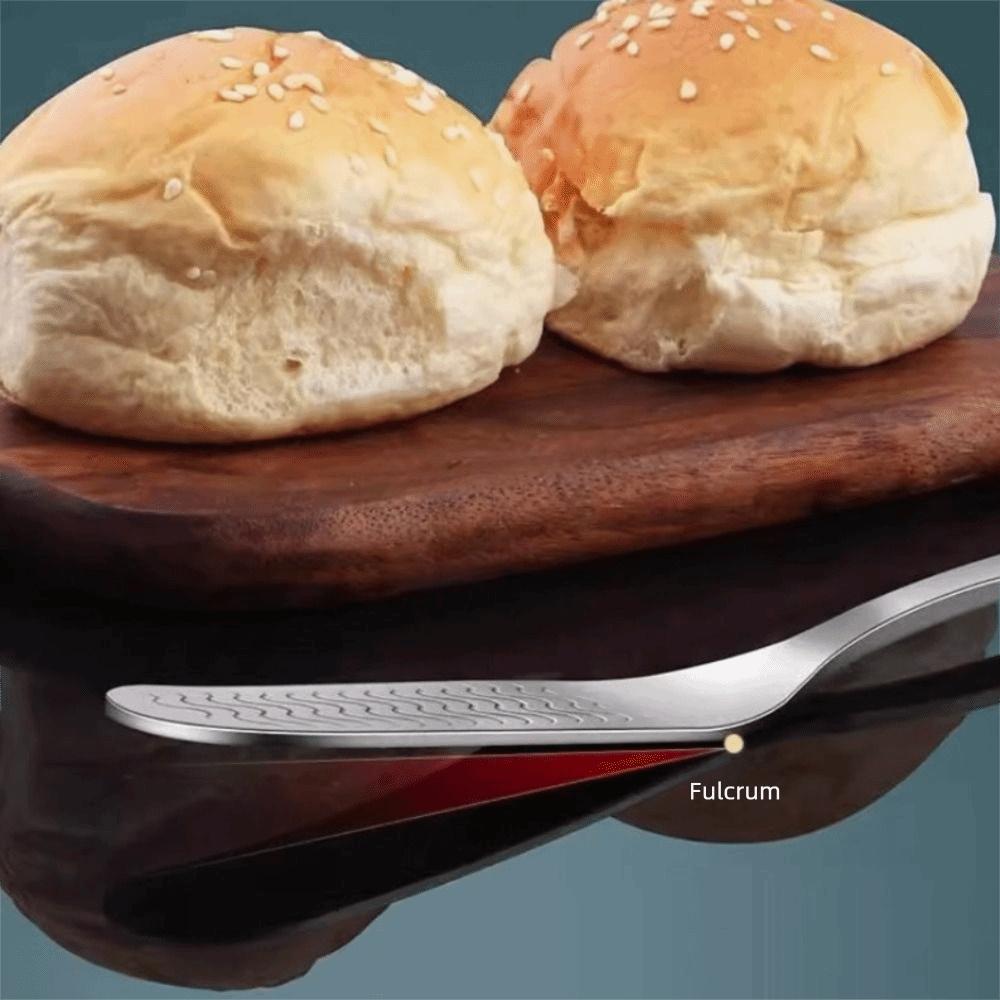 2pcs 316 Stainless Steel Dumpling Filling Spoon Non-slip Bread Butter Spatula Cooking