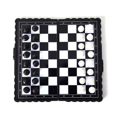 1 Set Plastic Mini International Chess Folding Magnetic Chessboard Board Game Portable Home Outdoor Kid Toys Light Weight