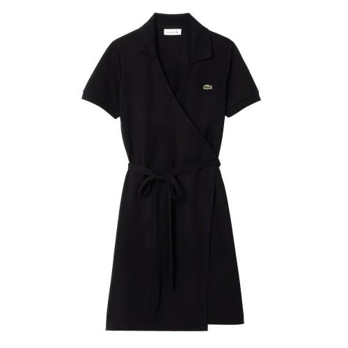 Lacoste Womens/Ladies V Neck Short-Sleeved Wrap Dress