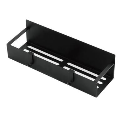 Fridge Spice Rack Magnetic with Hook Hanging Seasoning Holder Rack for Kitchen Storage Black