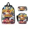 Set de 3 Rucsacuri Cookie Run Kingdom pentru Fete Băieți anime Săculețe pentru Pixuri Seturi Rucsacuri cu Cutie de Prânz Pentru Elevi Școlari Rucsac