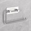 No Drilling Stainless Steel Tissue Holder, Square Towel Rack & Bathroom Toilet Paper Holder, Wall Mounted Bathroom Accessories