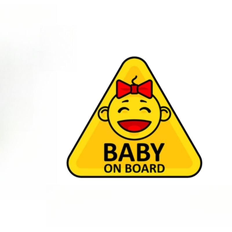 Funny Baby On Board Car Decal - Cartoon Infant Bottle Style, Easy-to-Apply Waterproof Sticker, Car Window Safety Reminder