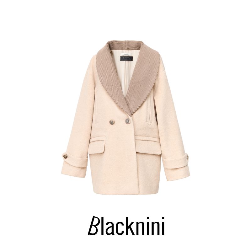 

Blacknini Yin Huafu/ Jing Luxury Coat Italy Texco High Luxury M & M Green Fruit Collar Woolen Outwear Knitting Coat (Brand: TEXCO) S