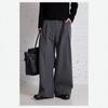Old Money Drape A-word Double Pleated Straight Pants Men's Spring and Autumn American Multi-button Commuter Striped Casual Pants