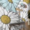 Flower Chrysanthemum Watercolor Sheer Curtains Modern Gauze Curtain for Living Room Bedroom Voile Yarn Curtains