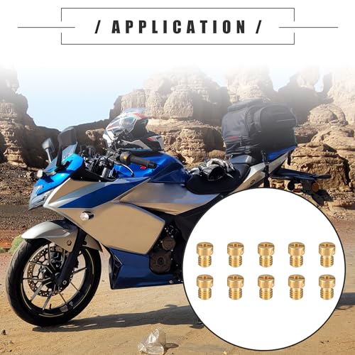 Gicleuri Carburator Motocicletă Universal Motoforti Gicleuri Principale Duze 100 105 108 110 115 120 125 130 135 140 Metal Durabil Ton Auriu Pachet de 10