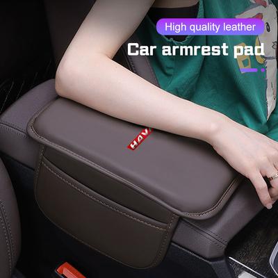 PU Leather Car Armrest Mat Accessories For Haval H2 H3 H6 H7 H9 Dargo M6 F7X Jolion X DOG Center Console Protector Cover Cushion