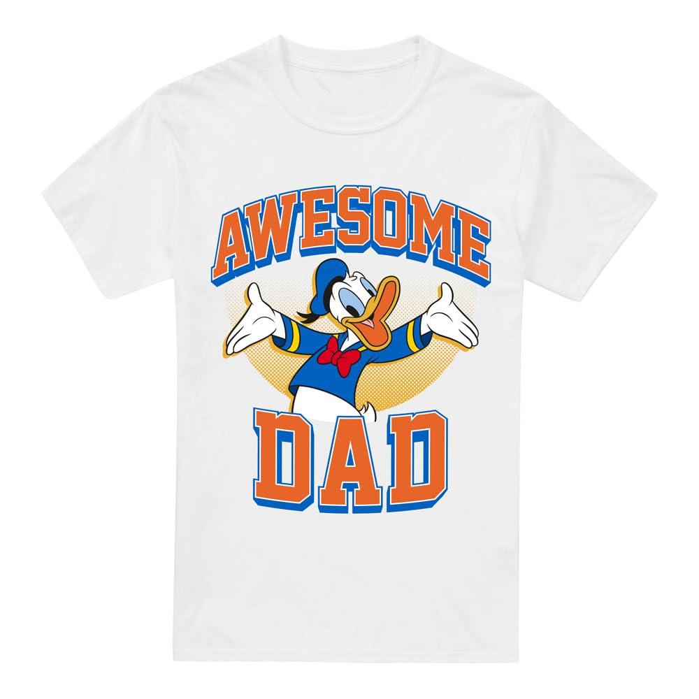 Disney Mens Awesome Dad Donald Duck T-Shirt