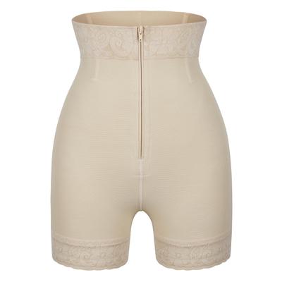 Europäische & Amerikanische High-Waist-Spitzenhose mit Reißverschluss & Haken zur Bauchkontrolle – Po-Hebende & Hüftformende Shapewear.