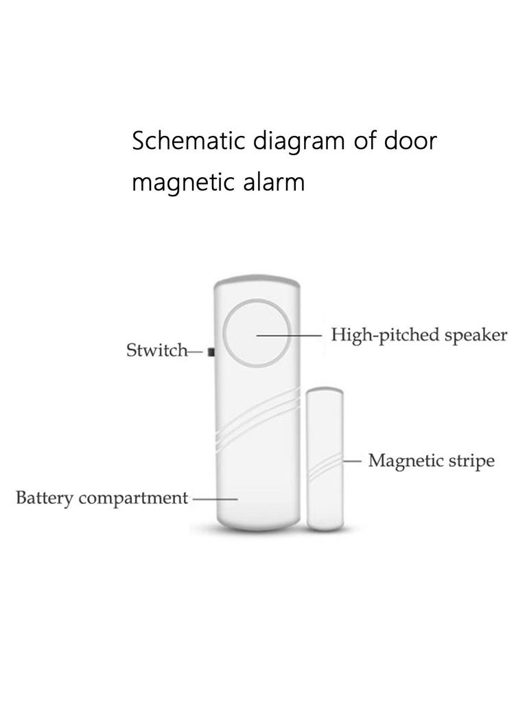 2 pçs-Sensores Magnéticos Sem Fio para Porta/Janela Detectores de Alarme Sistema de Alarme de Segurança Doméstica