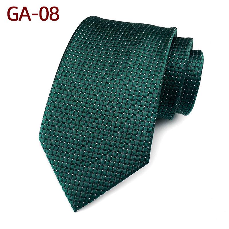 Classic Men's 8cm Plaid Polyester Tie