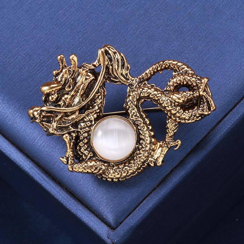 Broșă dragon creativă personalizată, accesorii versatile pentru costum și îmbrăcăminte