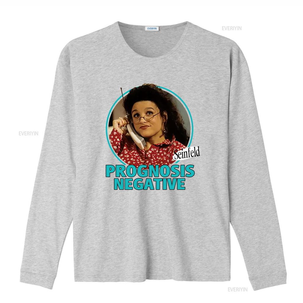Seinfeld Elaine Prognosis Negative Mens Regular Fit T Shirt vintage Washed Stretched homme Unisex Slightly Soft