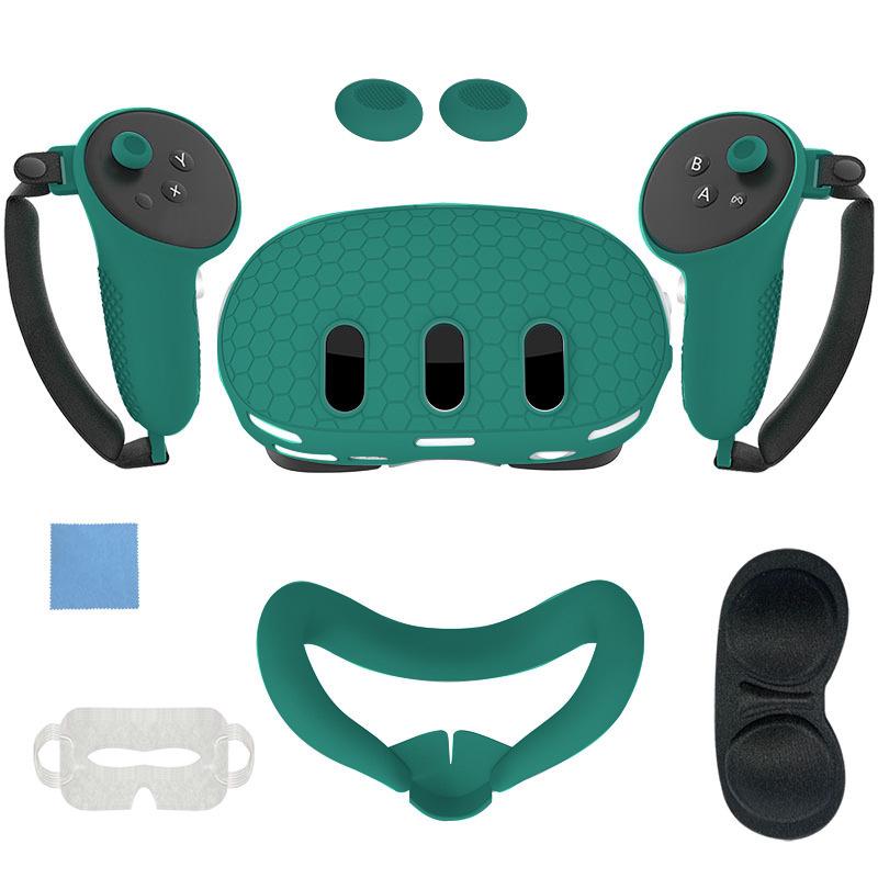 Meta Quest 3 Silicone Protective Set: 7-Piece Anti-Drop VR Accessories