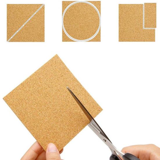 10 Stück Untersetzer Möbel Kork Raue Oberfläche Selbstklebend Quadratisch Dick Schützend Rutschfest Groß