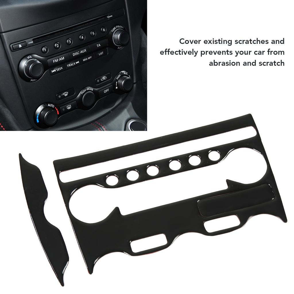 AC Switch Control Panel Trim Center Console Air Conditioning Panel Frame for 370Z Z34 2009 to Present LHD Car