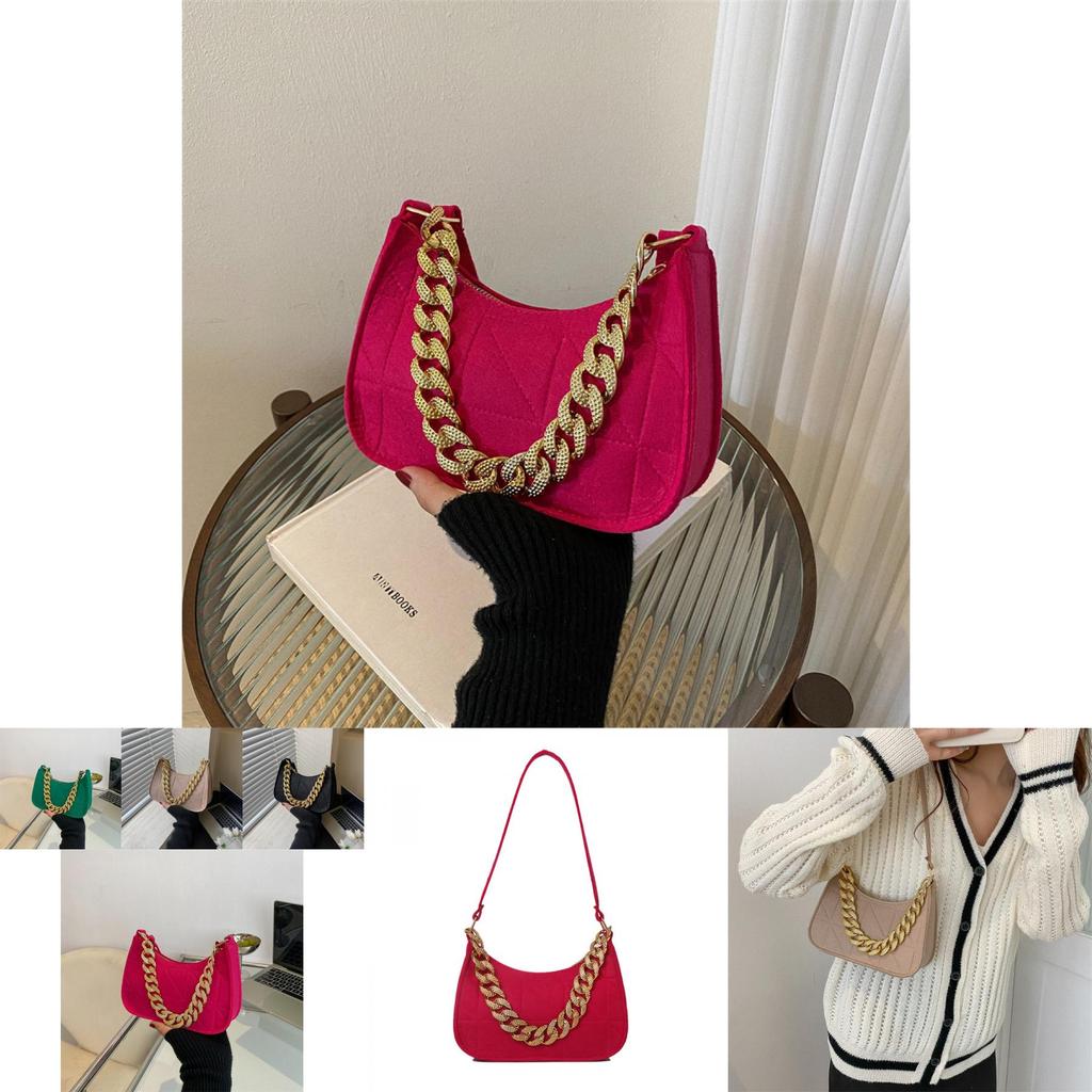 Stylish 2023 Summer Fashion Women's Vintage Chain Crossbody Shoulder Bag For Trendy Everyday Use