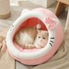 1 Stück Süßes Katzenbett für Indoor-Katzenhaus, Waschbares Haustierhaus, Warmes Haustierhöhlenbett, Geeignet für die Nutzung durch Kaninchen, Welpen und Katzen