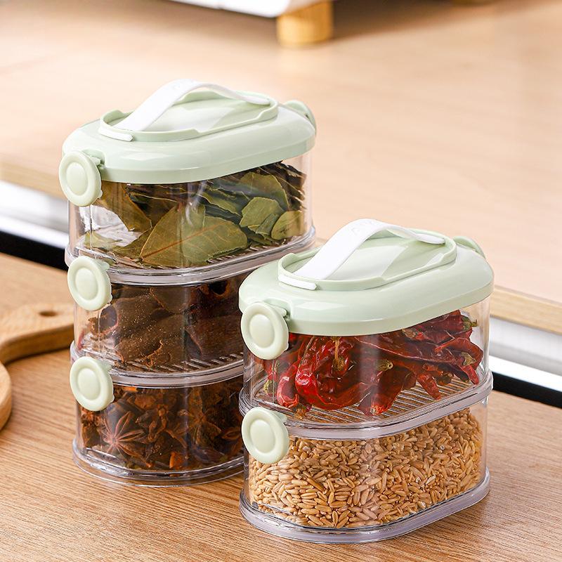 Kitchen Storage Box Household Scallion Ginger and Garlic Preservation Box Dried Fruit and Nut Sealed Box