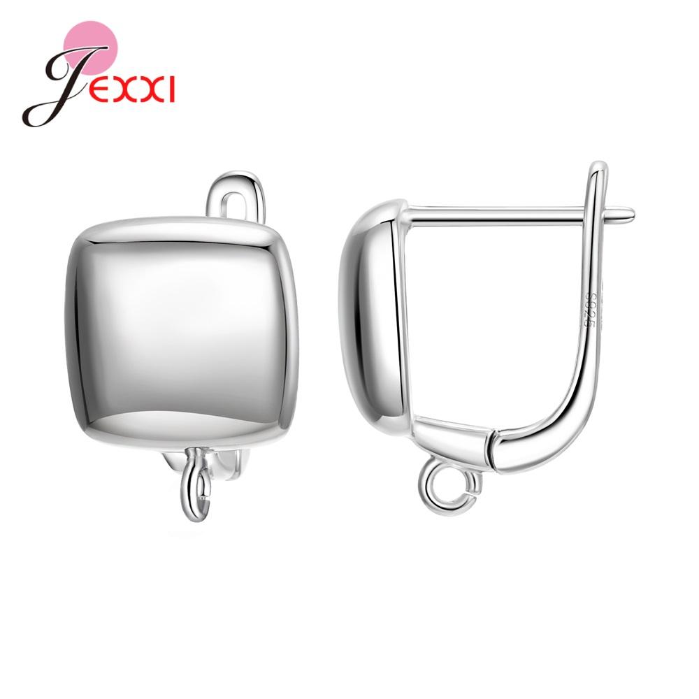 Fashion Simple Earring Findings Earrings Clasps Hooks Fittings DIY Jewelry Making 925 Sterling Silver Drop Earrings Accessories
