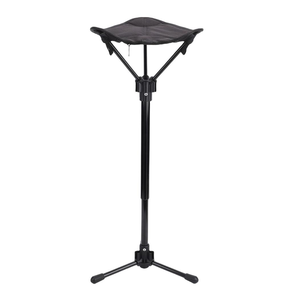 Portable Outdoor Folding Stool Oxford Cloth Aluminum Alloy Telescoping Folding Stool for Camping Queuing Fishing