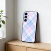 Cool P-Purple P-Plaid Pattern Phone Case For Samsung Galaxy A91,80,73,72 ,71,53,52,32 ,31,22,21s,20,Soft Black Case