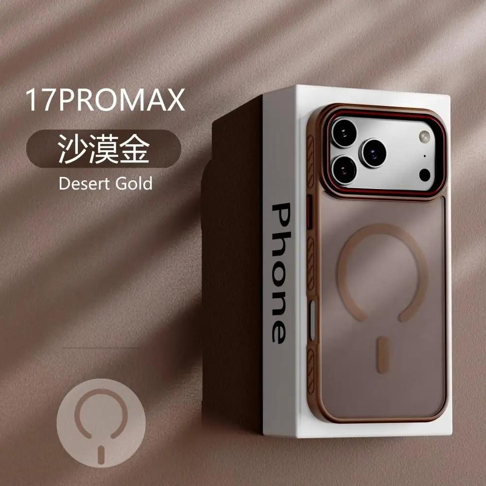 Case For iphone 17 17 Air 17Pro 17 Pro Max Coque New Frosted Matte Translunt Magsafe Magnetic Wireless Charge Shockproof Cover