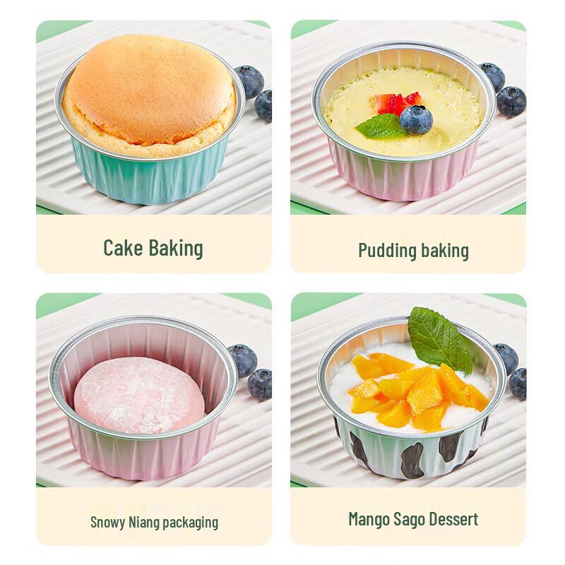 YOUAO Aluminum Foil Pudding Baking Cups