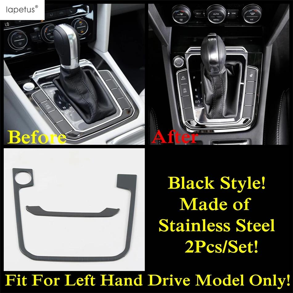 

Center Console Gear Shift Panel Multimedia Knob Button Frame Cover Trim Accessories Interior For Volkswagen Arteon 2018 - 2024 Black Brushed