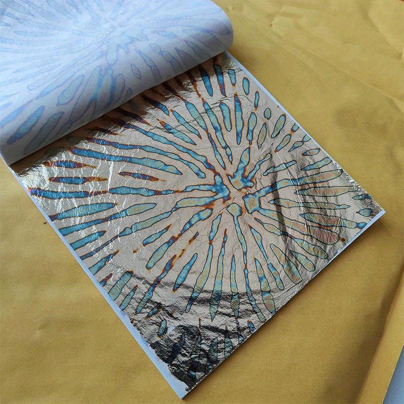 Libro de 25 Hojas de Pan de Oro – Hoja de Oro Imitación Colorida para Dorado Artesanal, Decoración y Arte