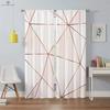 Rideaux Géométriques Colorés Simples Occultants Isolation Thermique Chambre à Coucher Salon Cuisine 2 Pièces Personnalisable