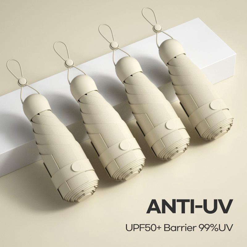 

Новинка 2023 года, мини-зонт для женщин, 218 г, портативный маленький солнцезащитный зонт с защитой от ультрафиолета, 5 складных компактных зонтов для девочек