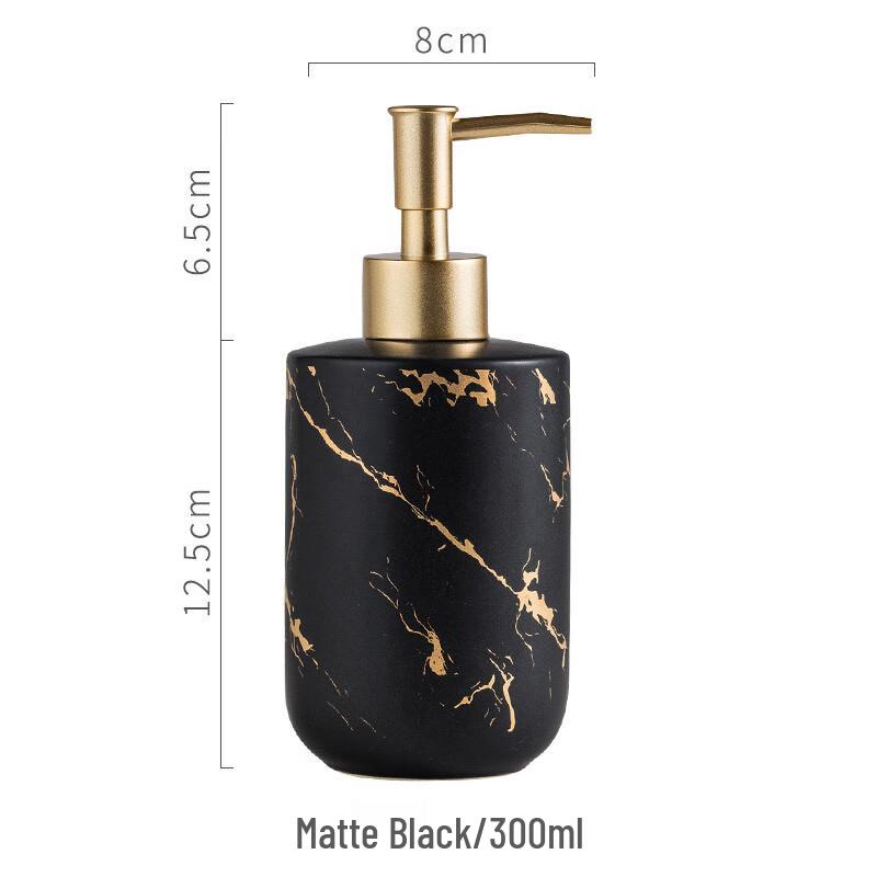Nordic Minimalist Marble Ceramic Soap Dispenser Matte