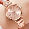 Luxury Watch for Women Simple Round Dial Stainless Fashion Gold Bracelet Quartz Wristwatch Students Ladies Watches Reloj Mujer