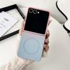 Soft Lliquid Two-tone Gradient Built-in Magnetic Coil Phone Case For Samsung Galaxy Z Flip 7 flip7 Camera Protect Cover