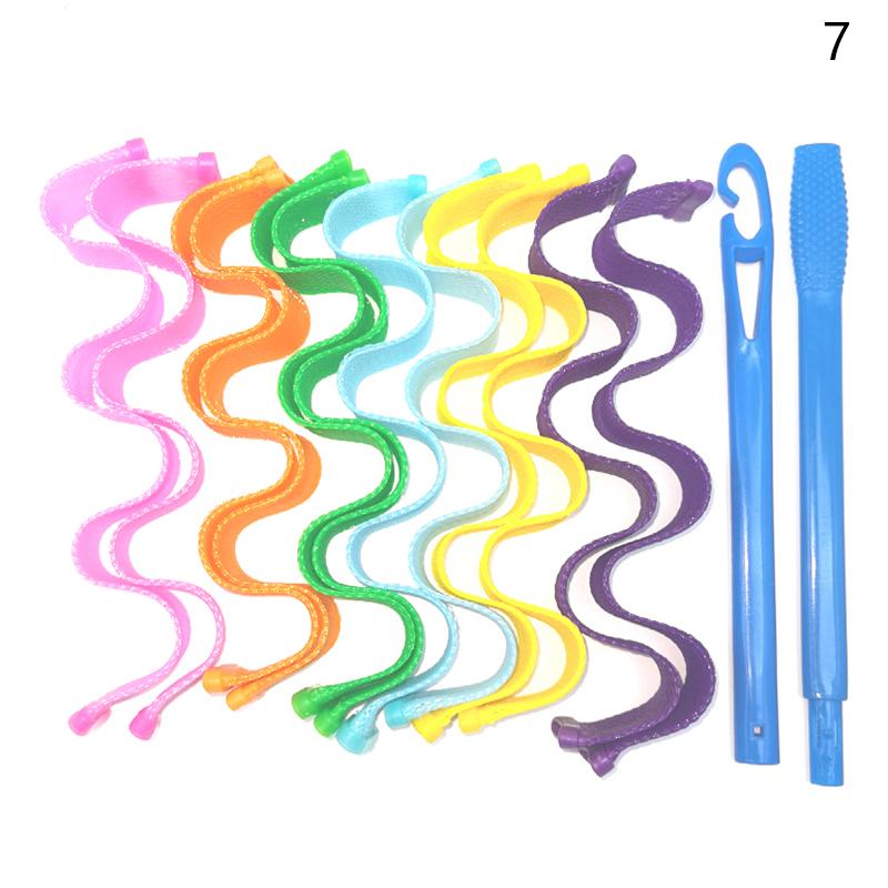 12Pcs Heatless Hair Curler No Heat Hair Rollers Soft Curls Curling Rod Roller Sticks Perm Rods Wave Formers Hair Styling Tools